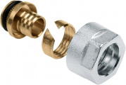 Bonfix Vloerverwarming Adaptor TP 98 - pilaar - knelring en raccord union - pour kunststofleidingsysteem 18 x 2,0 - euroconus