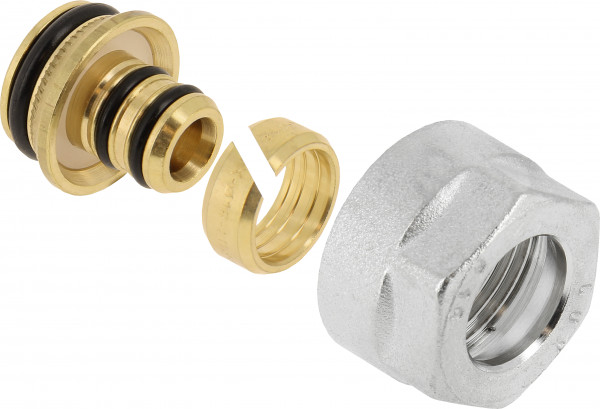 Bonfix Vloerverwarming Adaptor TP 99 - pilaar - knelring en raccord union - pour ALU-PEX Multilayer 20 x 2,0 - euroconus