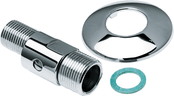 Bonfix Sanitaire aansluitkoppeling S-raccord afsluitbaar 3/4 x 1/2 - avec verchroomde rozet en fiberring