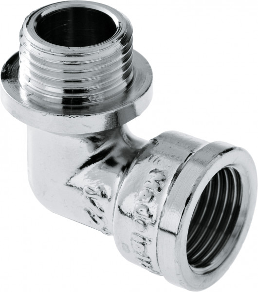 Bonfix Draadfitting Coude 3/8 - filetage mâle avec kraag x filetage femelle - Chroom