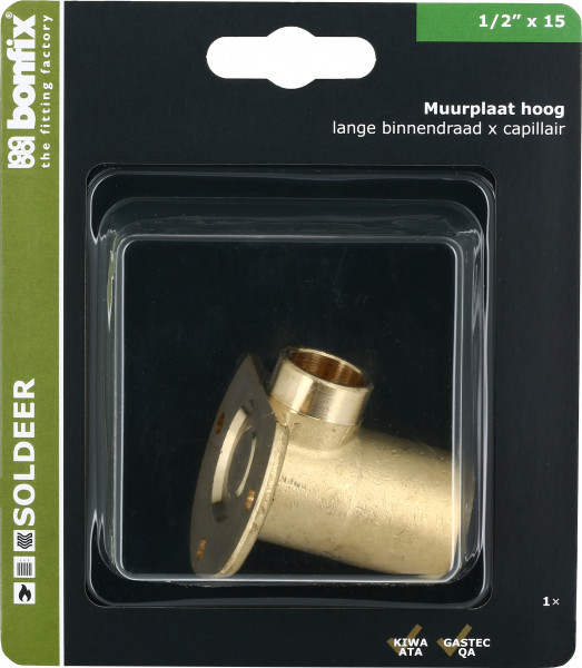 Bonfix Muurplaat hoog 1/2 x 15 - binnendraad x capillair