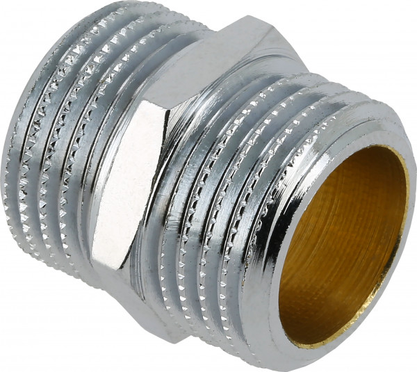 Bonfix Draadfitting Dubbele nippel 1/2 - 2 x filetage mâle - chroom