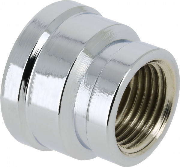 Bonfix Draadfitting Verloopsok 1/2 x 3/8 - 2 x filetage femelle - Chroom