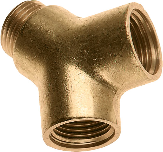 Bonfix Draadfitting Raccord en Y 1/2" - filetage femelle x filetage mâle x filetage femelle - laiton