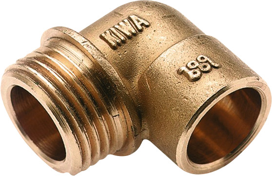 Bonfix Laiton soldeerfitting Coude 1/2 x 15 - filetage mâle x capillair - 81630