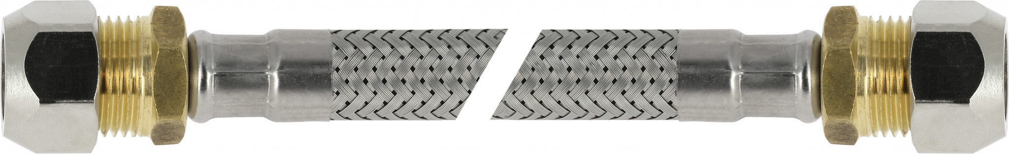 Bonfix Flexibele RVS aansluitleiding - 35 centimeter 15 x 15 - 2 x knel afbeelding