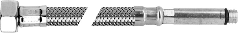 Bonfix Flexibele RVS aansluitleiding - 35 centimeter 3/8 x M10 kort - binnendraad x M10 afbeelding