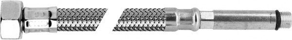 Bonfix Flexibele RVS aansluitleiding || 35 centimeter Flexibele RVS aansluitleiding || 35 centimeter 3/8 x M10 kort - binnendraad x M10