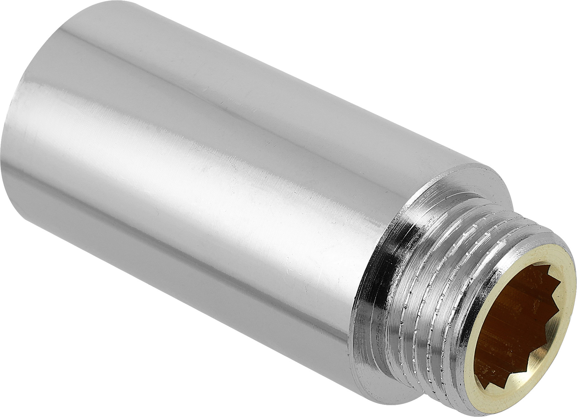 Bonfix Kraanverlengstuk - gepolijst verchroomd 1/2" x 50 - binnendraad x lengte (mm) - volgens DIN 3523 afbeelding