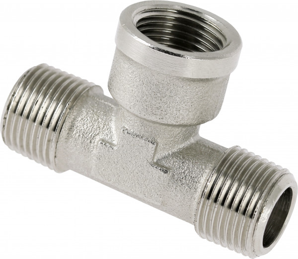 Bonfix Draadfitting Raccord en T 3/8 - filetage mâle x filetage femelle x filetage mâle - vernikkeld