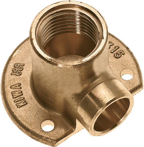 Bonfix Messing soldeerfitting Muurplaat - laag - binnendraad x capillair