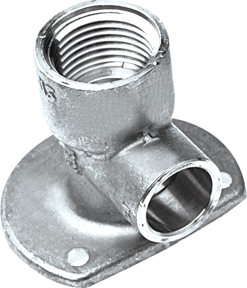 Bonfix Laiton soldeerfitting Muurplaat - verhoogd 1/2 x 15 - filetage femelle x capillair - Vernikkeld