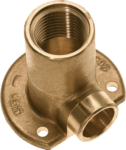 Bonfix Laiton soldeerfitting Muurplaat - hoog 1/2 x 15 - filetage femelle x capillair