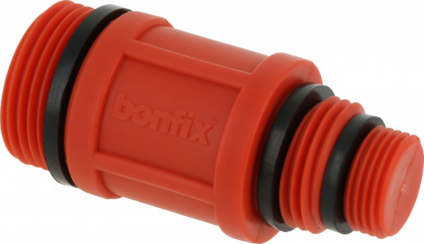 Bonfix Muurplaatbeugels (type Gemini) Universele plastique afdekstop - rouge / bleu 3/8 - 1/2 - 3/4 rouge - 3 x filetage mâle