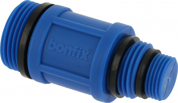 Bonfix Muurplaatbeugels (type Gemini) Universele plastique afdekstop - rouge / bleu 3/8 - 1/2 - 3/4 bleu - 3 x filetage mâle