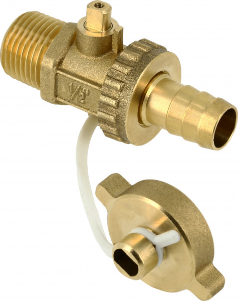 Bonfix Kogel vul- en aftapkraan - uitsparing in messing kap