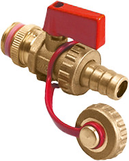 Bonfix Kogel vul- en aftapkraan - met rode knop en zelfdichtend