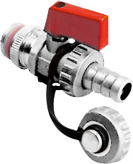 Bonfix Kogel vul- en robinet de purge 1/2 - avec rode knop en zelfdichtend - verchroomd