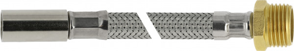 Bonfix Flexible Inox aansluitleiding 50 centimeter Ø15 x 3/8 - 15 mm emboîtement x filetage mâle