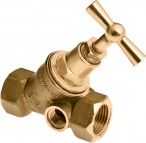 Ball valve with drain plug female 1/2" x 1/2"