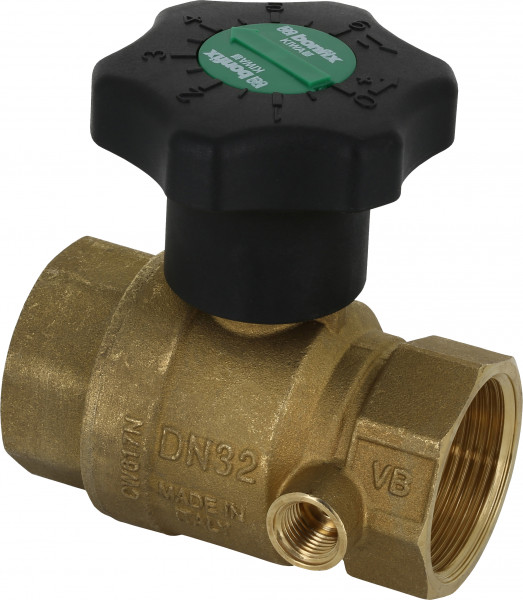 Bonfix Stopkraan in kogeluitvoering Met aftapgelegenheid 1-1/4" - 2 x binnendraad