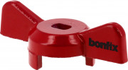 Bonfix Kogelkraan/schuifafsluiter - Losse vlindergreep - blauw 1/4 - 3/4 - aluminium
