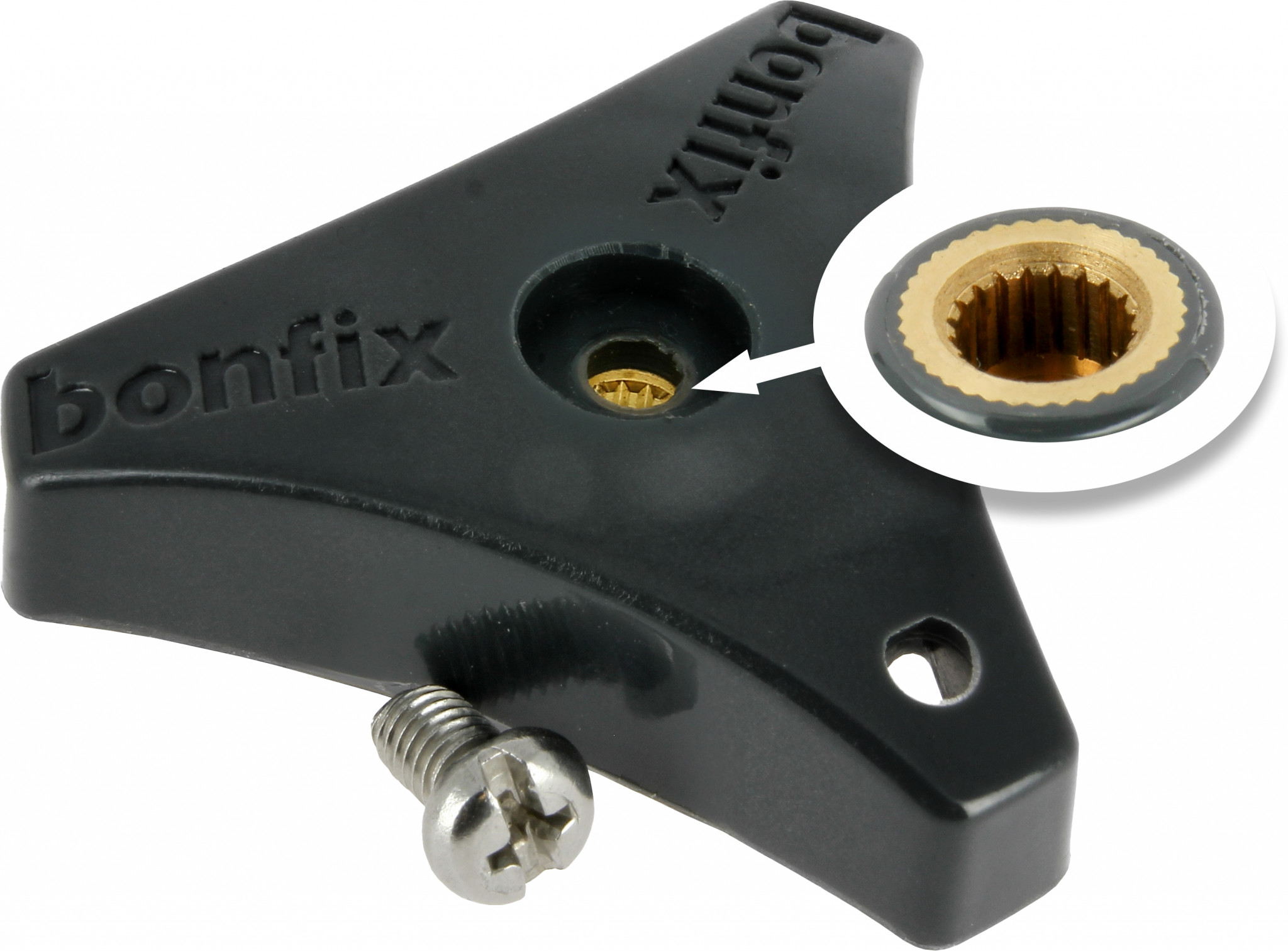 Bonfix Kunststof draaiknop - met messing insert + schroef voor 71606 / 71607 - voor vorstvrije buitenkraan - type 71606 / 71607 afbeelding