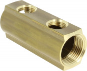 Messing wanddoorvoer - 3/4” x 1/2” - buitendraad x binnendraad