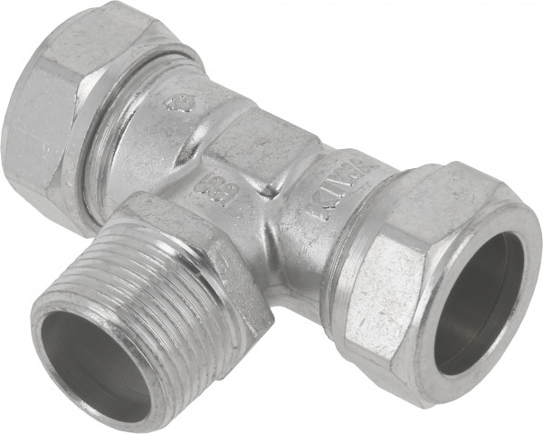 Bonfix Messing knelfitting T-koppeling - knel x buitendraad x knel