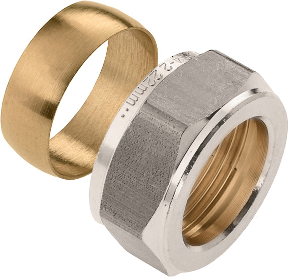 Bonfix Knelring en knelmoer 18 mm - voor vorstvrije buitenkraan - type 71605 / 71615 afbeelding