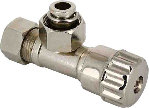 Robinet d'arrêt d'angle Bonfix 3/8 x 12 - filetage intérieur x compression - chromé