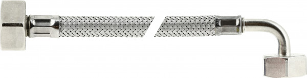 Bonfix Flexible Inox aansluitleiding 150 centimeter haaks 3/4 x 3/4 - 2 x filetage femelle