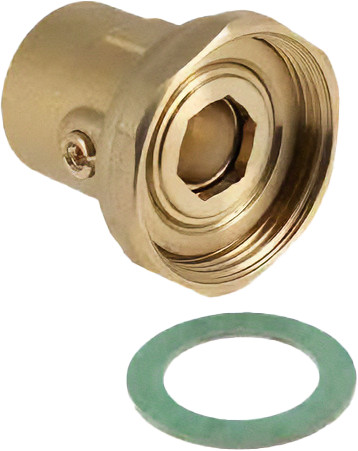 Bonfix Stopkraan in kogeluitvoering Robinet à boisseau sphérique pour pompaansluiting 1 x 1-1/2" - 2 x filetage femelle