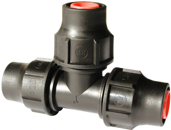 Raccord en T pour tuyau goutteur PE - 16mm