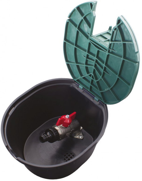  Grondput inclusief afsluiter - Zwart/Groen - 3/4" vlinderkraan