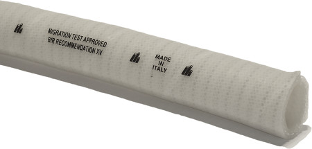 Silicone tuyau avec spiralé - FDA - 76x91mm (Par rouleau 20m)