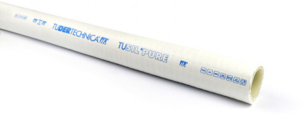 Silicone tuyau avec spiralé blanc - FDA - 25x38mm (Au mètre) - EC 1935/2004