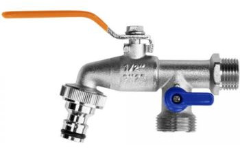 Kogel tapkraan / buitenkraan avec extra aansluiting 1/2" x 3/4" filetage mâle