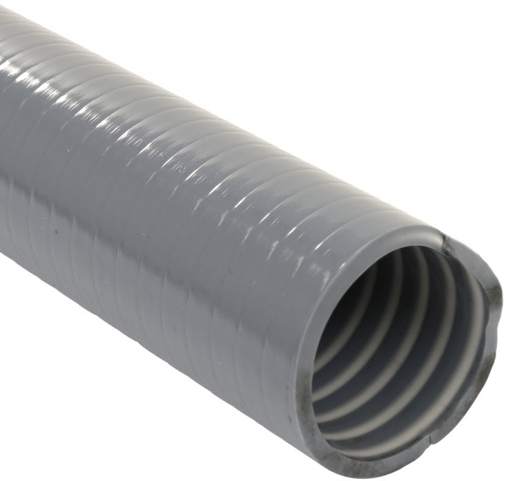 Zwembadslang - PVC - grijs - Verlijmbaar - 63mm (Per Rol 25m) afbeelding