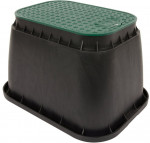 Grondput pour vanne d'arrêt Noir - Rechthoek - diameter 228mm - hoogte 217mm