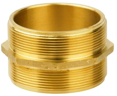 Tankwagenkoppeling dubbele nippel - Messing - 2" afbeelding