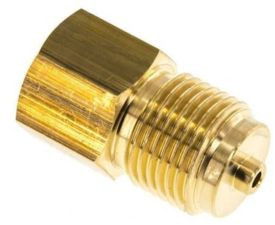 Manometer verloop Messing Vernikkeld 1/8” Bi x 1/4”Bu