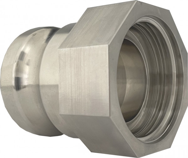 IBC adapter S60x6 - RVS316 - verloop naar Camlock Mannelijk 1-1/4"