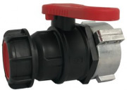 IBC adaptateur S60x6 - robinet avec 2 mannelijke 3/4“ uitgangen - robinet avec 2 vrouwelijke 3/4” adapters