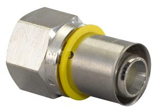 Uponor MLC-G gas koppeling - pers x binnendraad - 32mm x 1" afbeelding