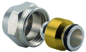 Uponor S-Press klem koppeling voor radiator - klem x binnendraad - 16mm x M22