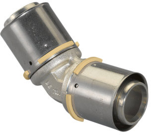 Uponor - S-Press knie 45° - pers x pers