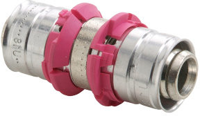 Uponor S-Press koppeling - pers x pers - 50mm x 50mm - messing - Kiwa