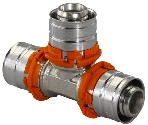 Uponor S-Press pers T-stuk 90° - pers x pers x pers - 40mm x 40mm x 40mm