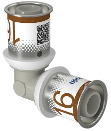 Uponor S-Press Plus knie 90° - pers x pers - 16mm x 16mm - ppsu - Kiwa